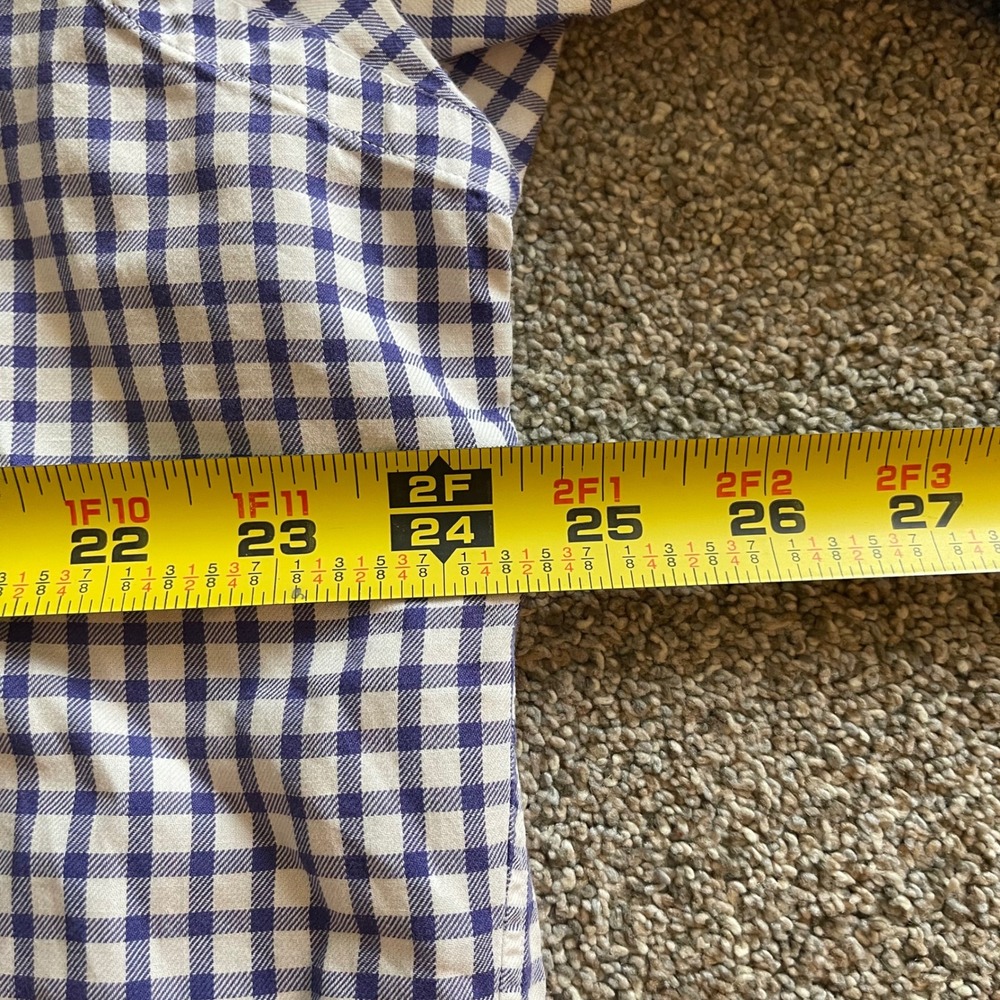 Mens Ralph Lauren Yarmouth Shirt 16.5 32/33 Purple Gingham Good Button Down - Picture 5 of 8